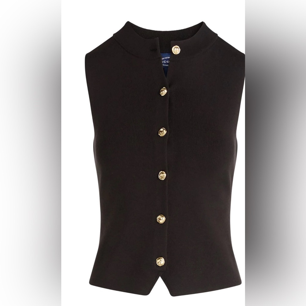 NWT Scoop Black Sleeveless Sweater vest. Size medium